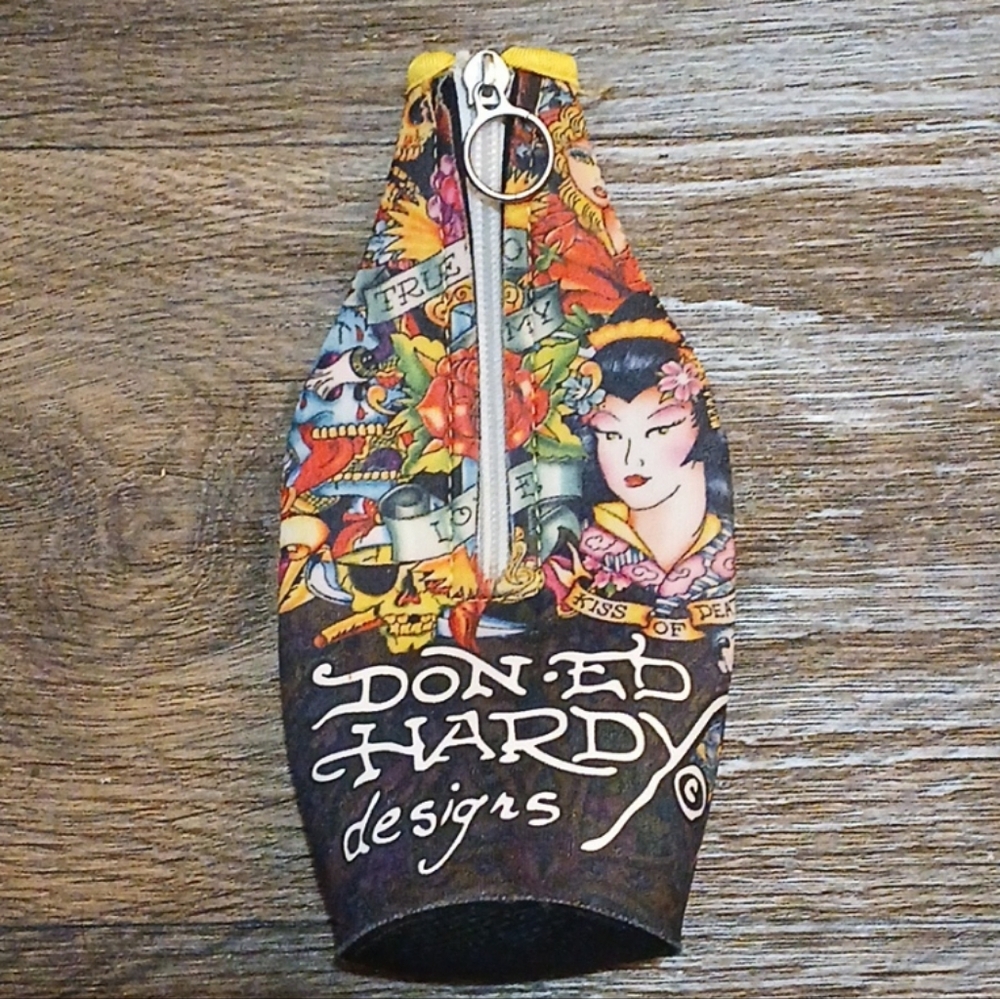 Don Ed Hardy By Christian Audigier Beverage Bottle Insulated Koozie.